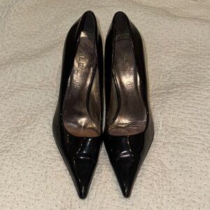 Aldo Glossy Black Heels for Women